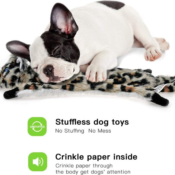 Dog Squeaky Toy No Stuffing 6 Pack, Dog Toys Crinkle for Small Puppy, Durable Ch - Picture 3 of 7